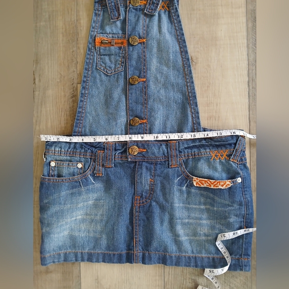 Zara Trf Denim Skirt/Overalls. Size 4 - Picture 10 of 10